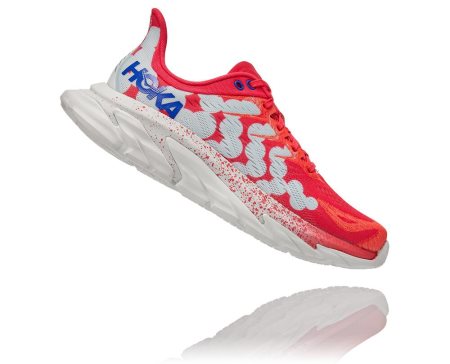 Hoka One One Clifton Edge Geometric Moški Usposabljanje Čevlji Roza / Modra Kvetinové SI-635980B